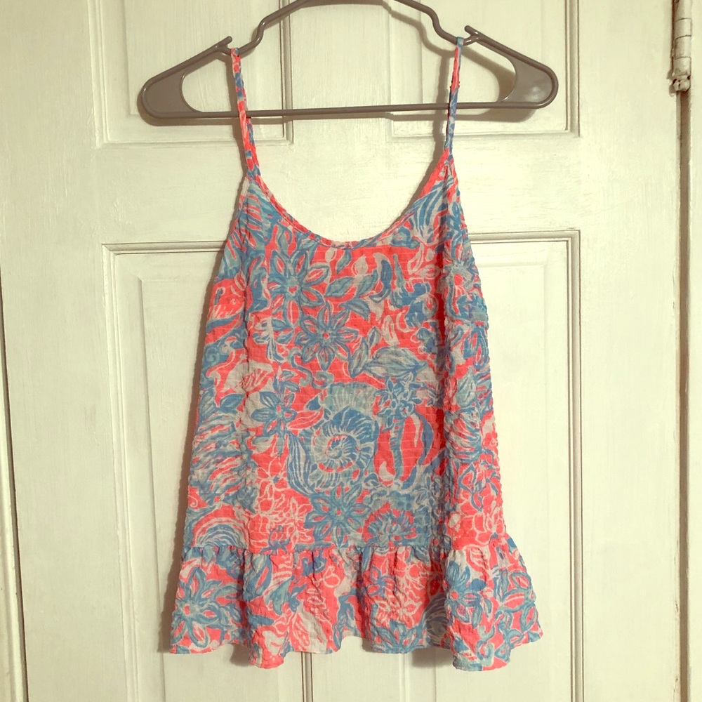 Lilly Pulitzer peplum tank top